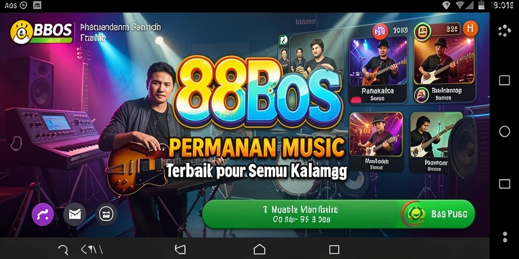 Tampilan screenshot 88BOS menampilkan gameplay musik yang seru dan interaktif.