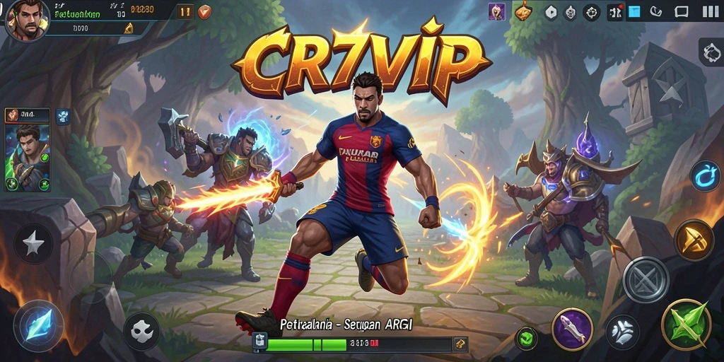 Tangkapan layar gameplay menunjukkan aksi mendebarkan dalam CR7VIP.