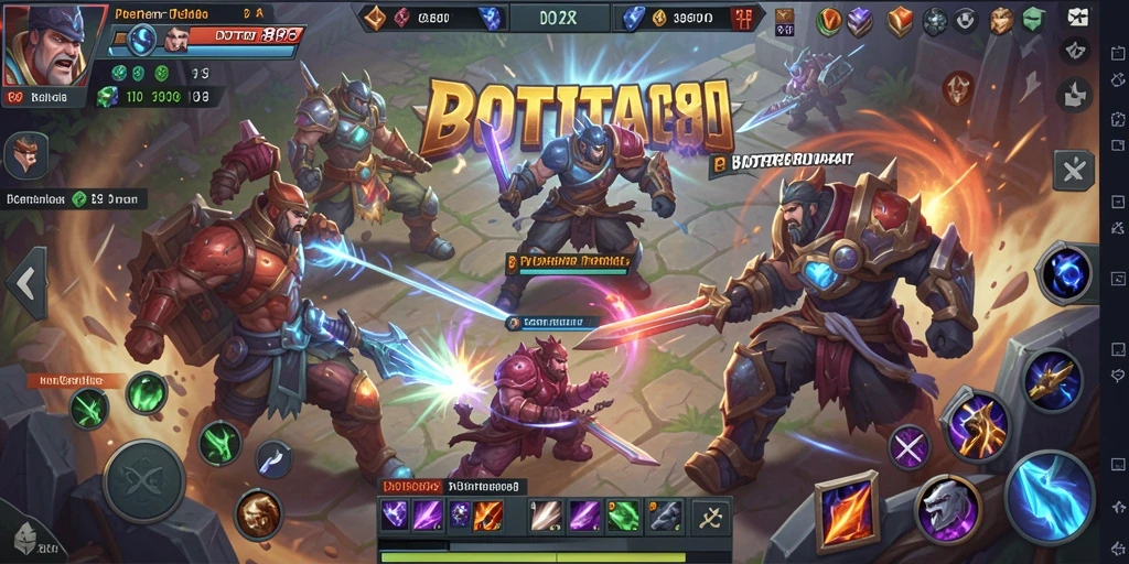 Screenshot DOTA88 menampilkan aksi pertempuran intens dalam game Battle Royale.