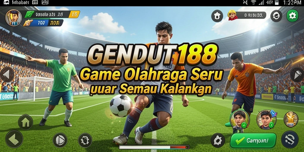 Tampilan gameplay seru dari GENDUT188 yang menampilkan pertandingan olahraga.