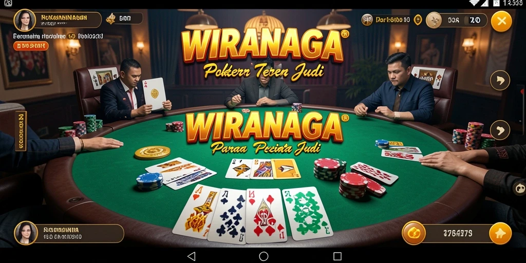 Screenshot utama WIRANAGA menampilkan serunya gameplay Poker.